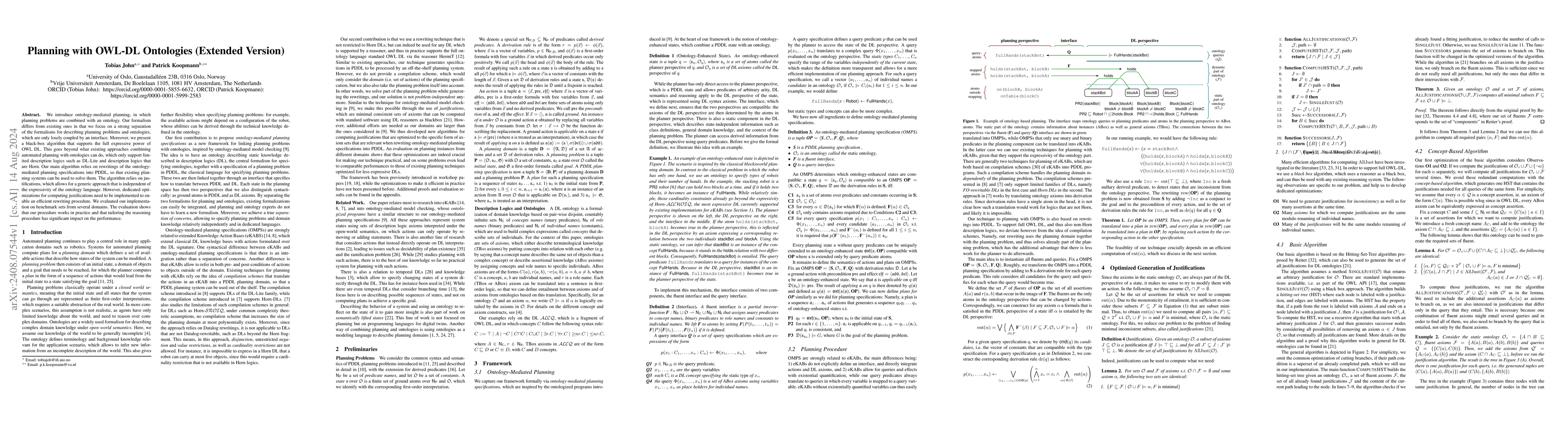Thumbnail for Planning with OWL-DL Ontologies (Extended Version)