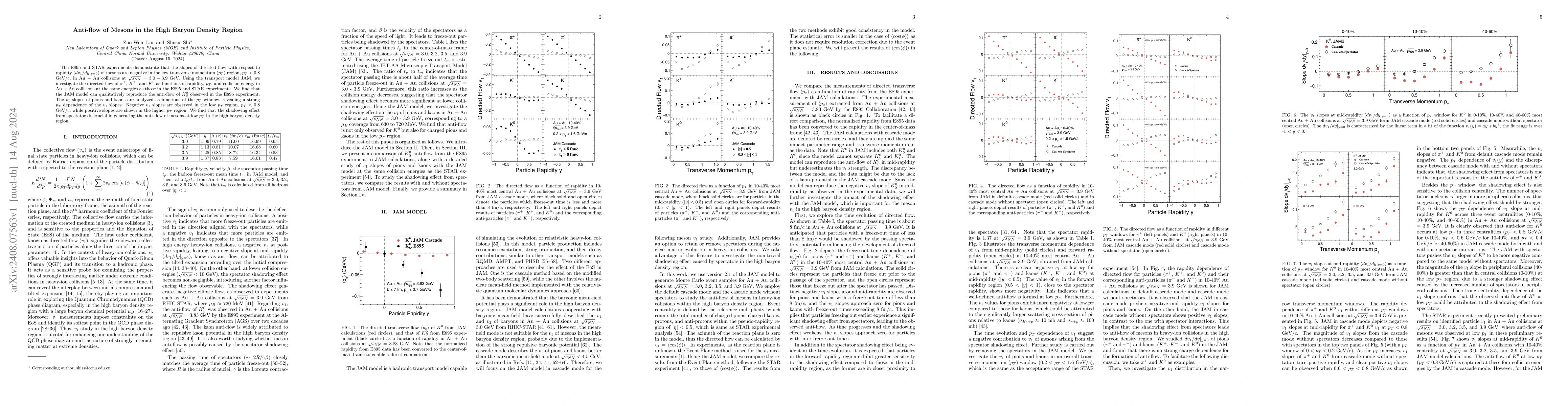 Thumbnail for Anti-flow of Mesons in the High Baryon Density Region