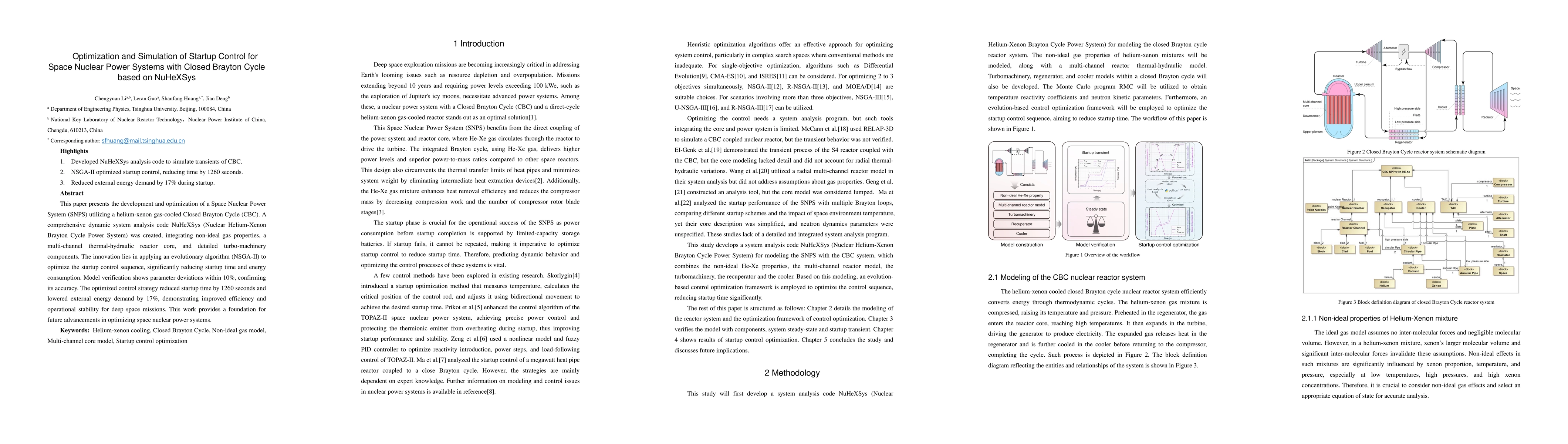Thumbnail for Optimization and Simulation of Startup Control for Space Nuclear Power
  Systems with Closed Brayton Cycle based on NuHeXSys