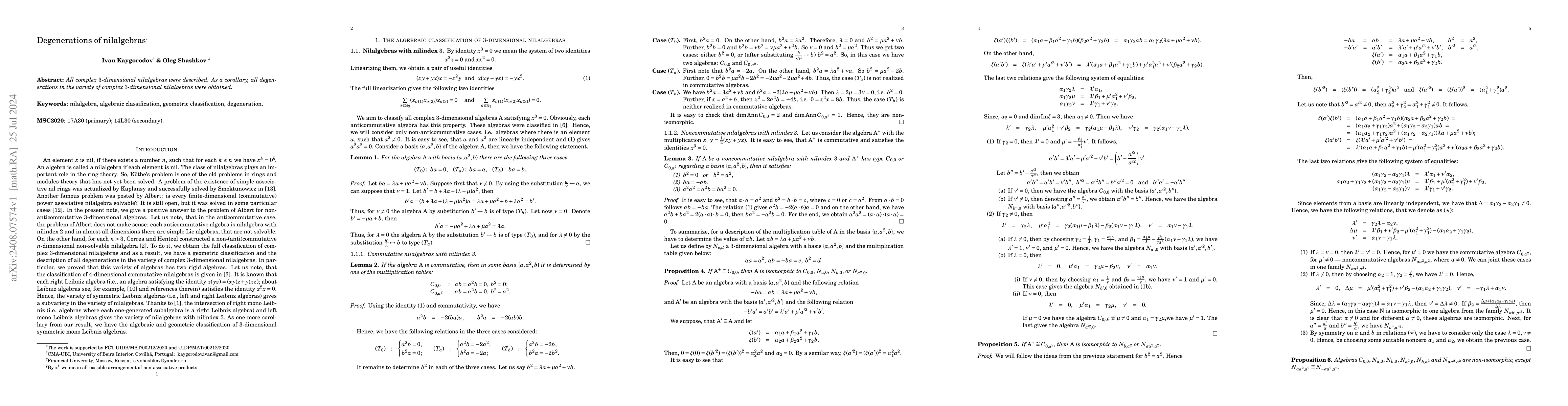 Thumbnail for Degenerations of nilalgebras