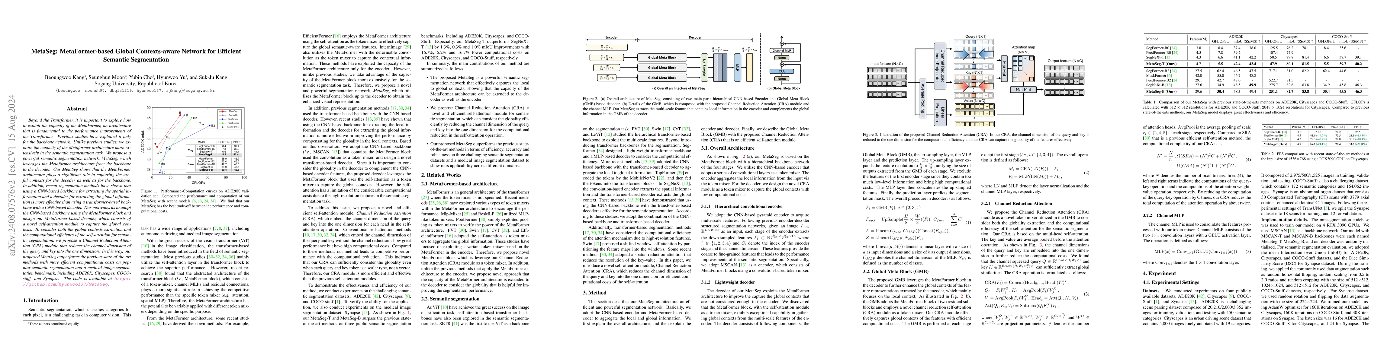Thumbnail for MetaSeg: MetaFormer-based Global Contexts-aware Network for Efficient
  Semantic Segmentation