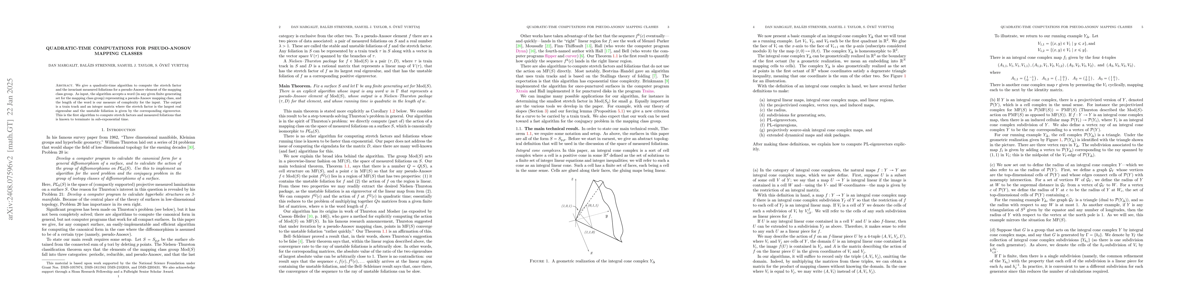 Thumbnail for Quadratic-time computations for pseudo-Anosov mapping classes