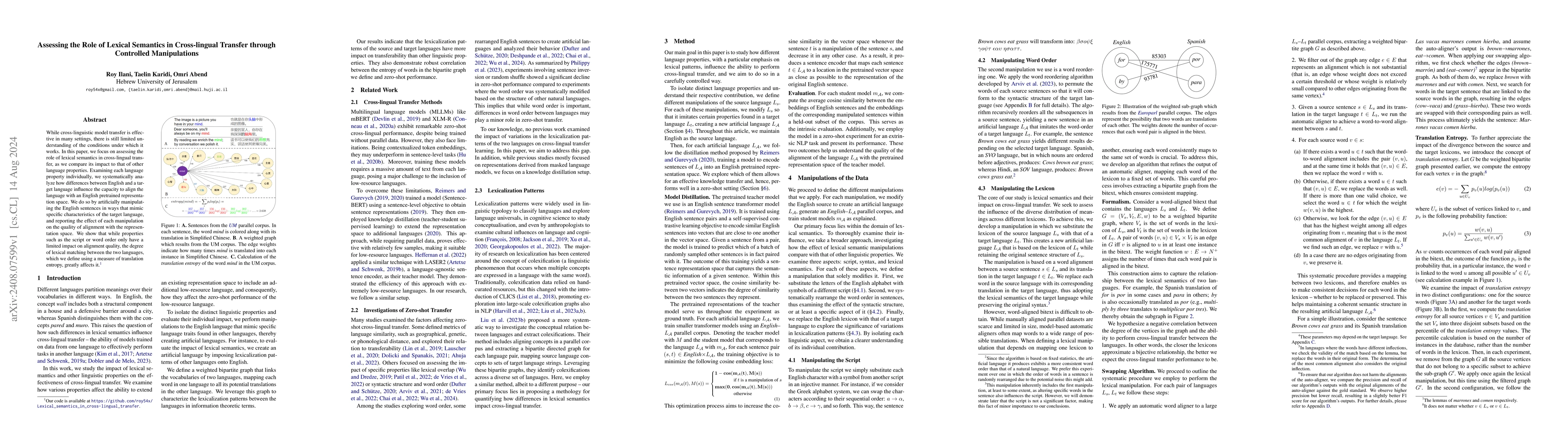 Thumbnail for Assessing the Role of Lexical Semantics in Cross-lingual Transfer
  through Controlled Manipulations