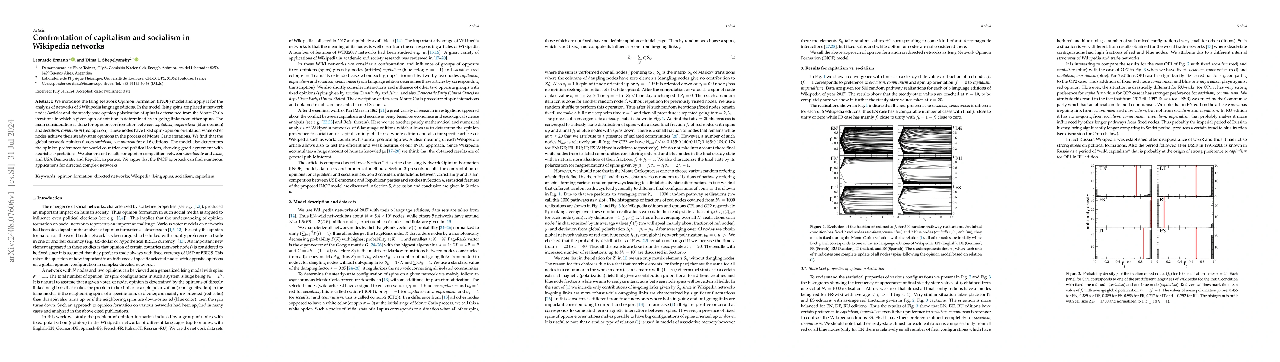Thumbnail for Confrontation of capitalism and socialism in Wikipedia networks