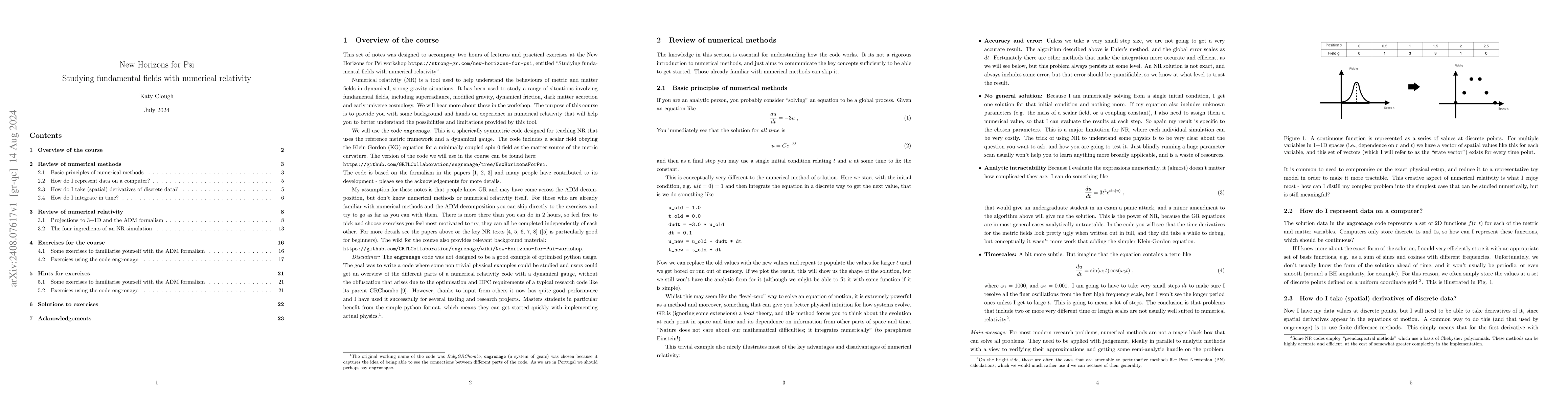 Thumbnail for New Horizons for Psi: Studying fundamental fields with numerical
  relativity