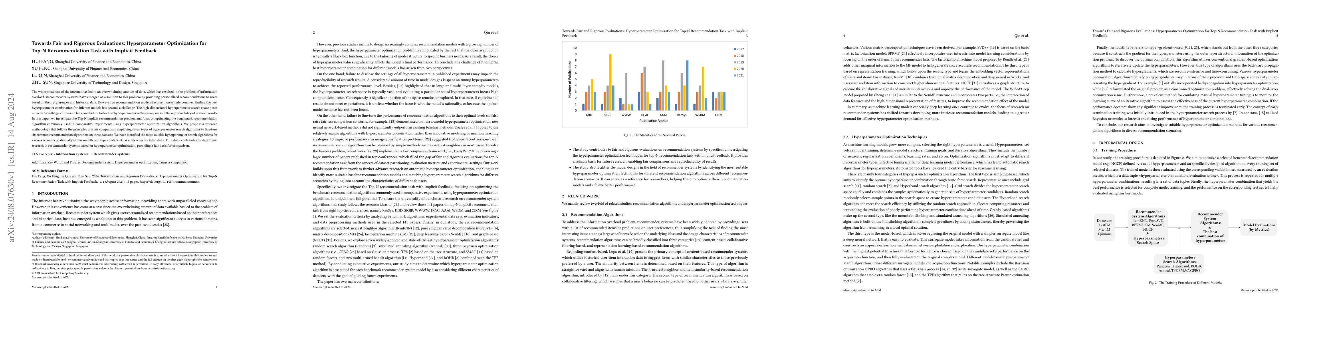 Thumbnail for Towards Fair and Rigorous Evaluations: Hyperparameter Optimization for
  Top-N Recommendation Task with Implicit Feedback