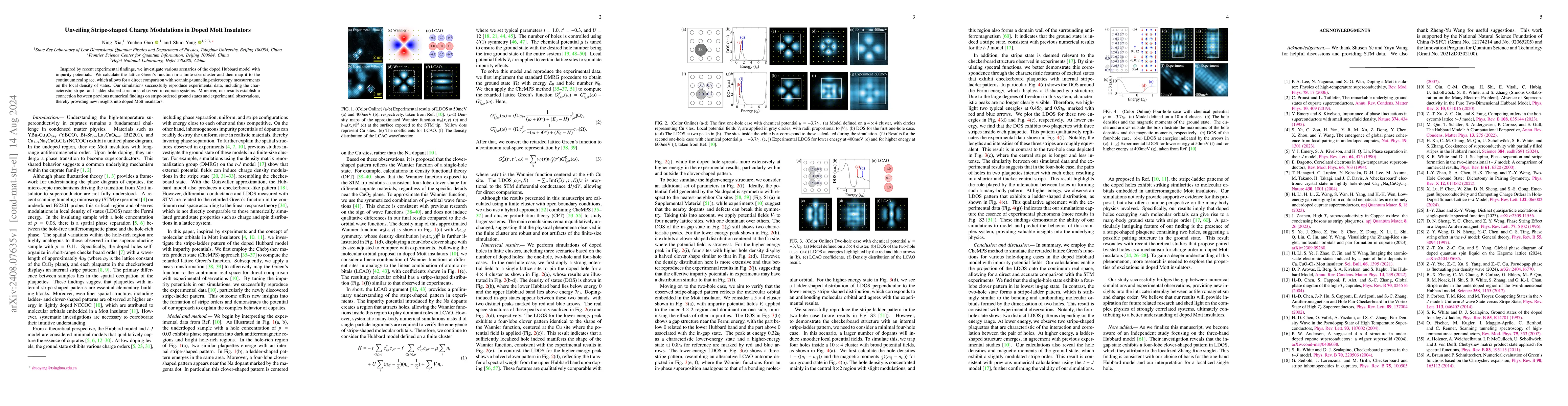 Thumbnail for Unveiling Stripe-shaped Charge Modulations in Doped Mott Insulators