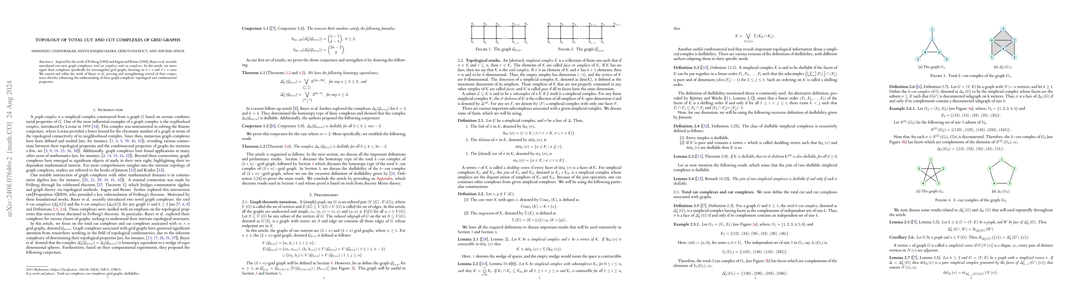 Thumbnail for Topology of total cut and cut complexes of grid graphs