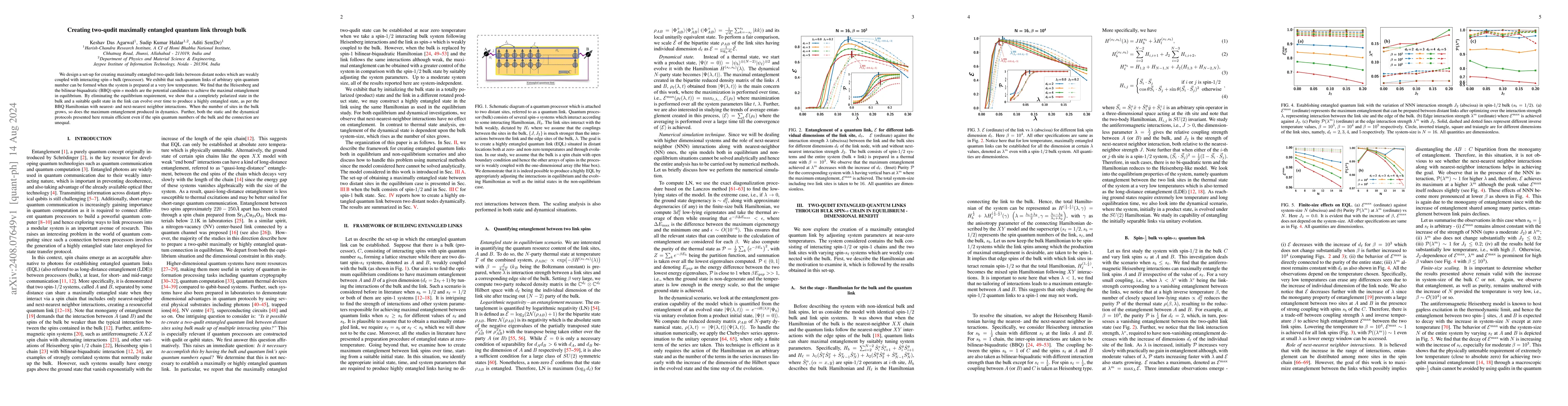Thumbnail for Creating two-qudit maximally entangled quantum link through bulk