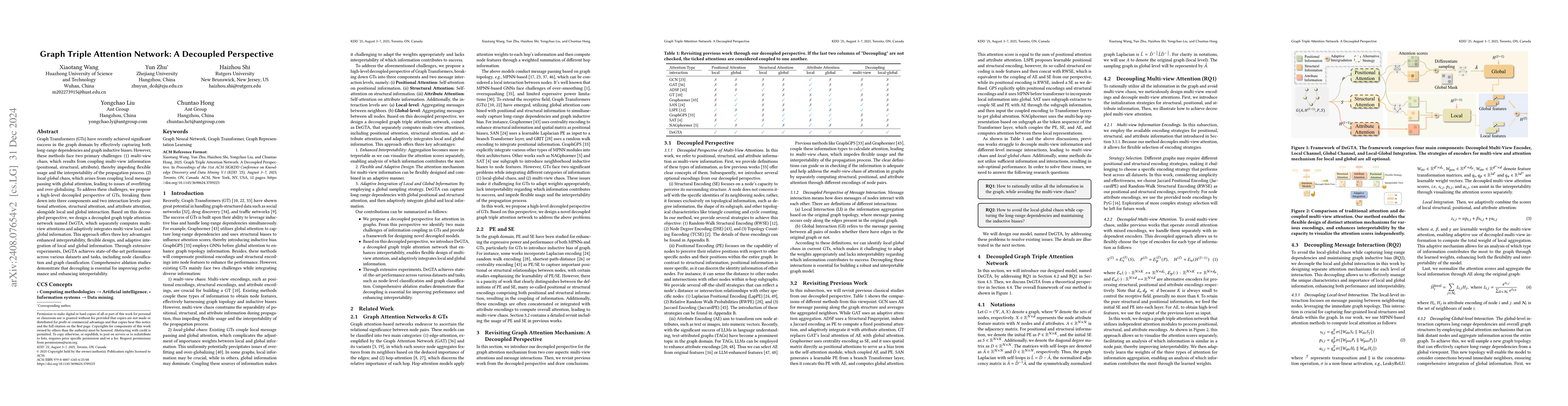 Thumbnail for Graph Triple Attention Network: A Decoupled Perspective