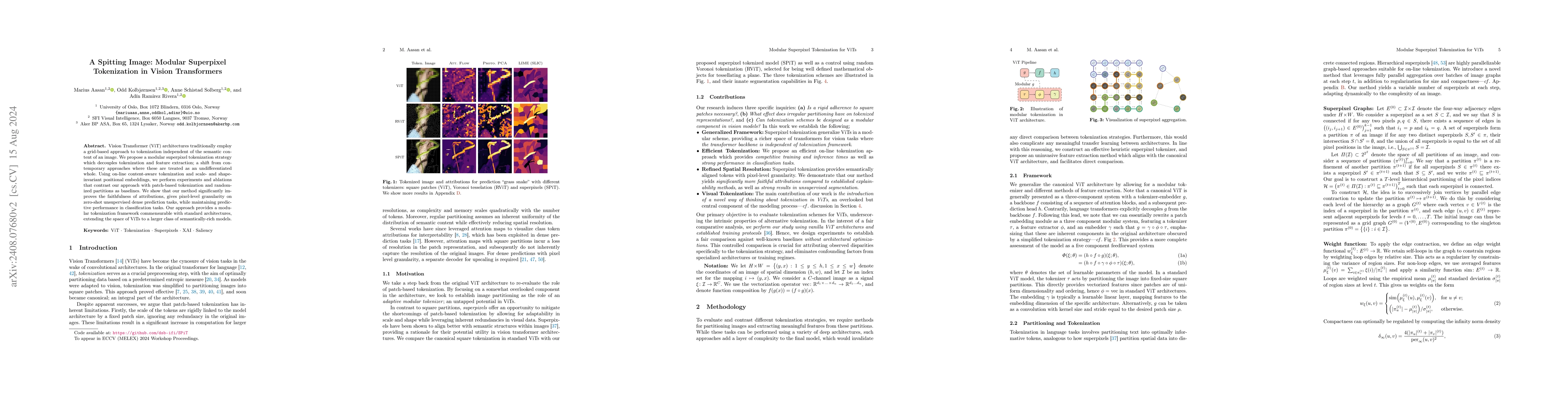 Thumbnail for A Spitting Image: Modular Superpixel Tokenization in Vision Transformers