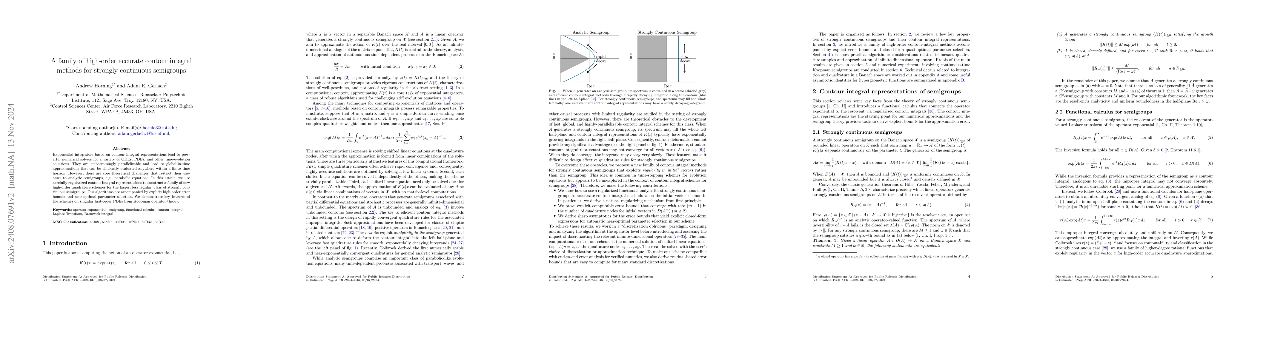 Thumbnail for A family of high-order accurate contour integral methods for strongly
  continuous semigroups