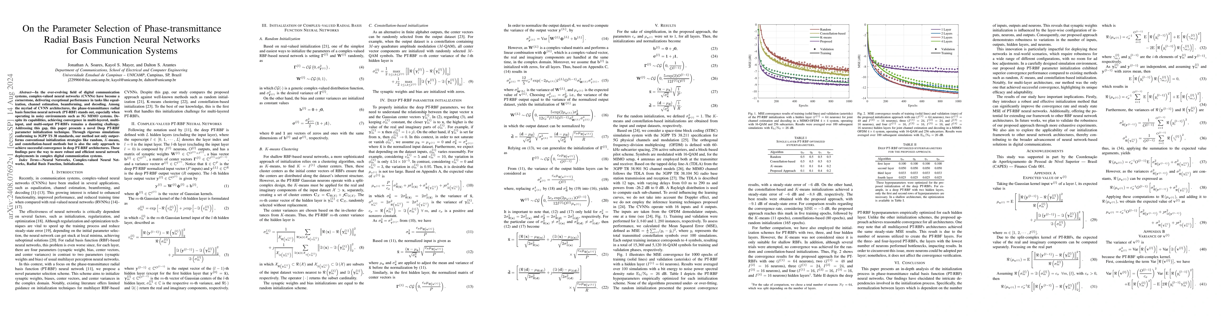 Thumbnail for On the Parameter Selection of Phase-transmittance Radial Basis Function
  Neural Networks for Communication Systems