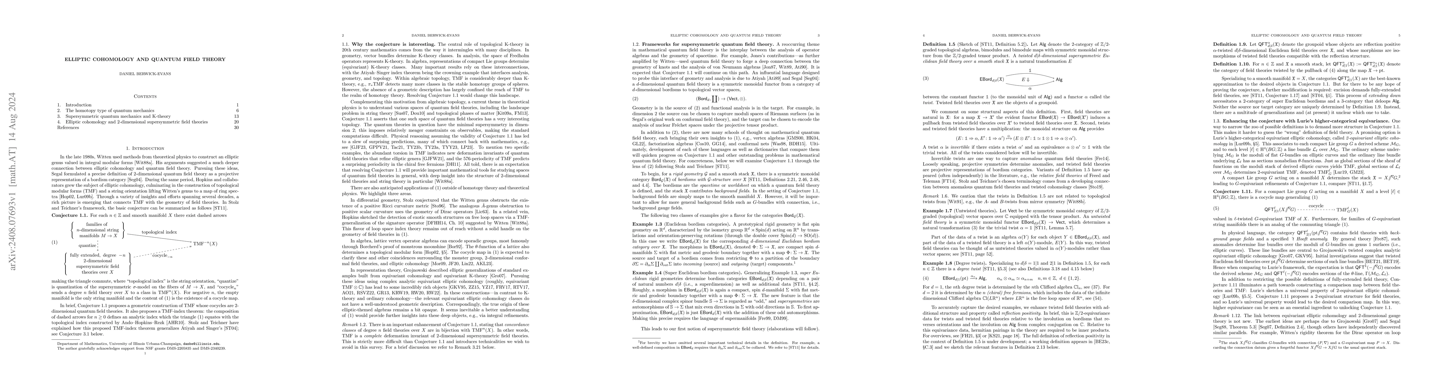 Thumbnail for Elliptic cohomology and quantum field theory