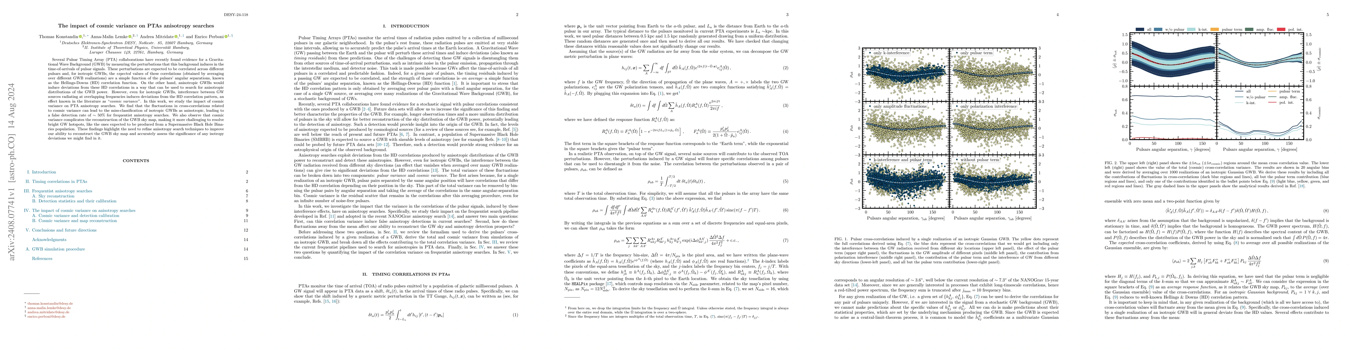Thumbnail for The impact of cosmic variance on PTAs anisotropy searches