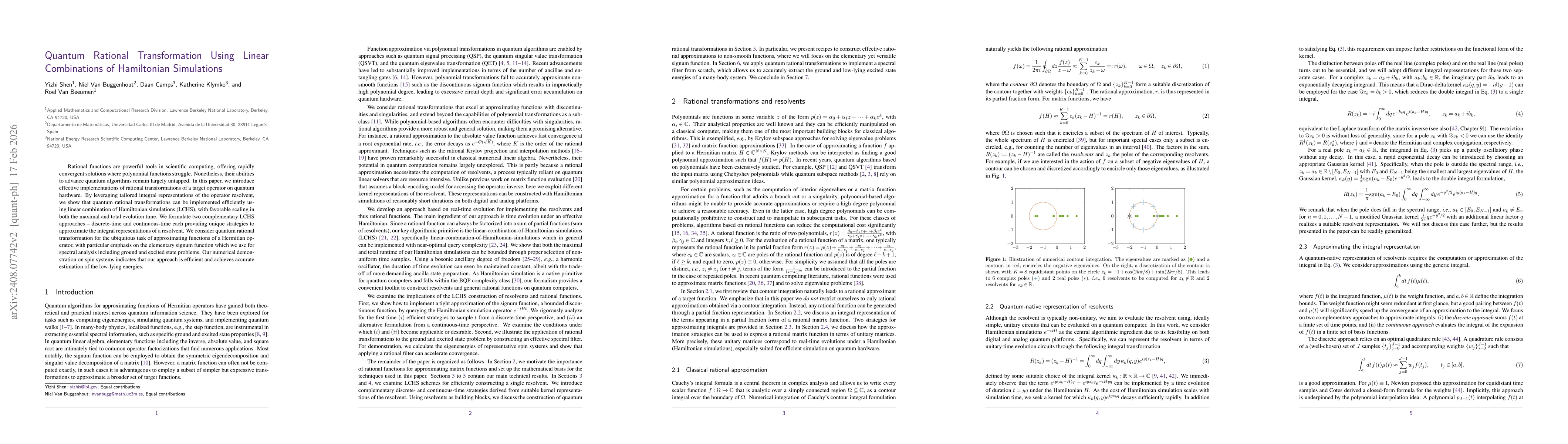 Thumbnail for Quantum Rational Transformation Using Linear Combinations of Hamiltonian Simulations