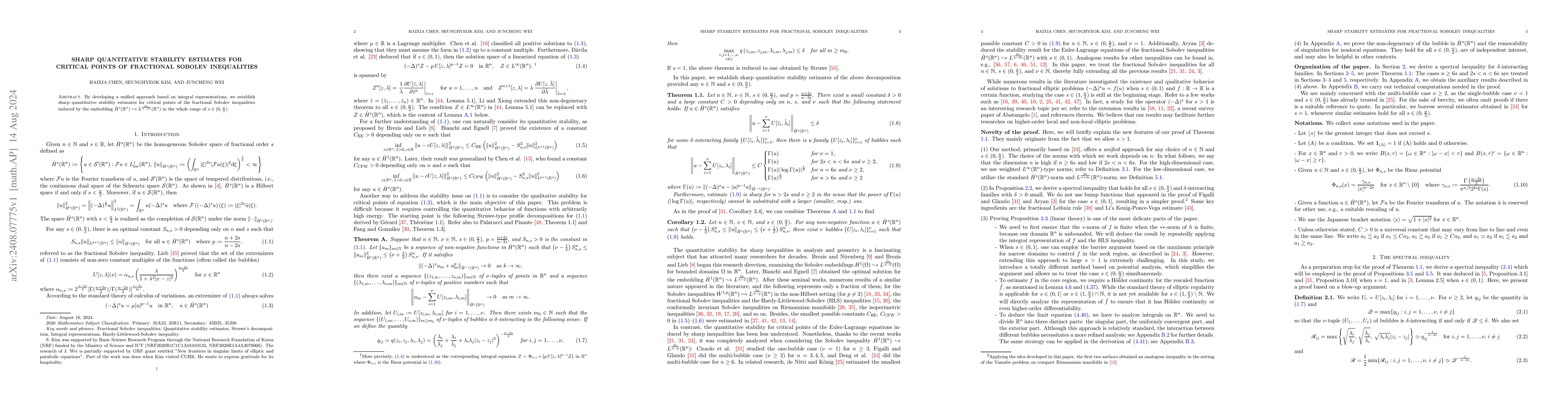 Thumbnail for Sharp quantitative stability estimates for critical points of fractional
  Sobolev inequalities