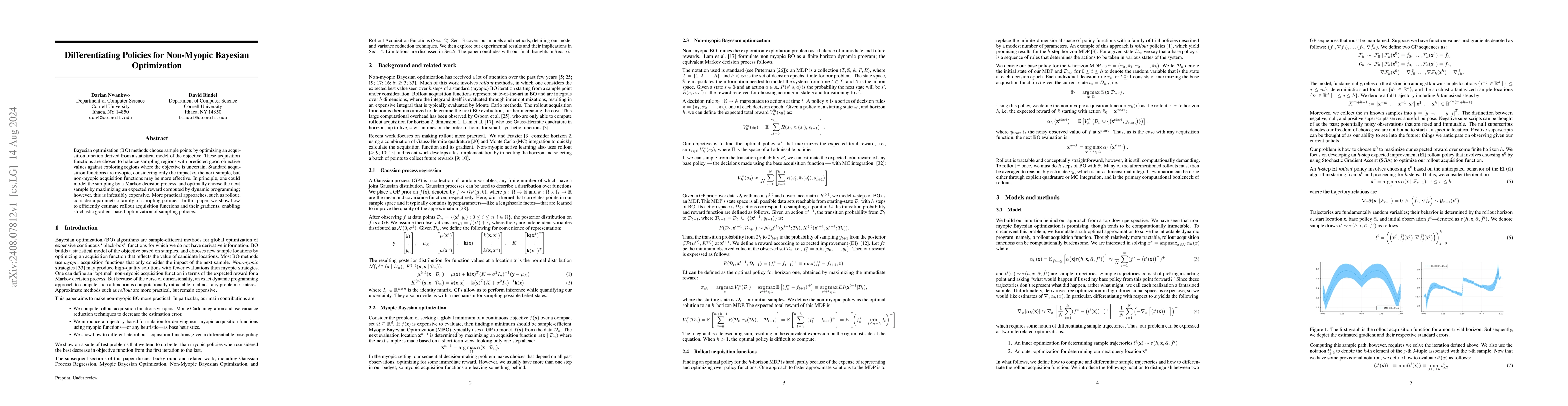 Thumbnail for Differentiating Policies for Non-Myopic Bayesian Optimization