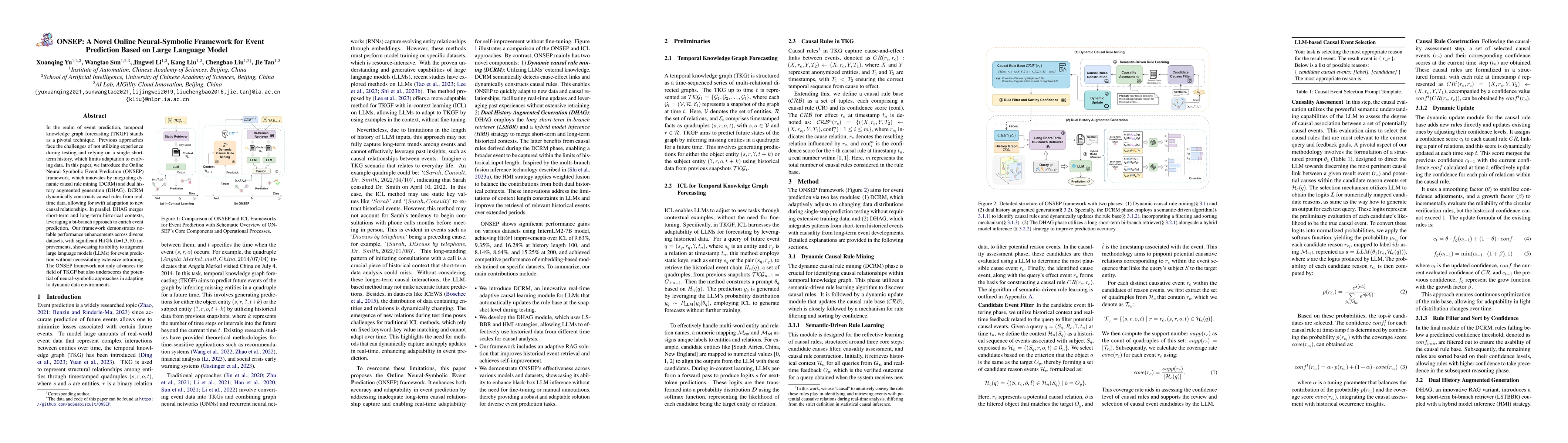 Thumbnail for ONSEP: A Novel Online Neural-Symbolic Framework for Event Prediction
  Based on Large Language Model