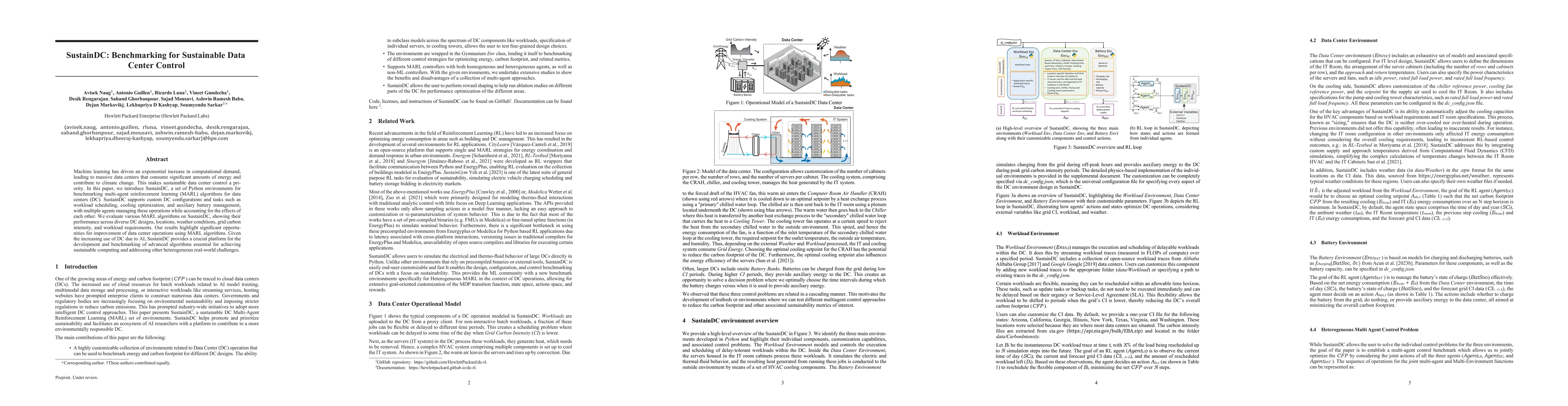 Thumbnail for SustainDC -- Benchmarking for Sustainable Data Center Control