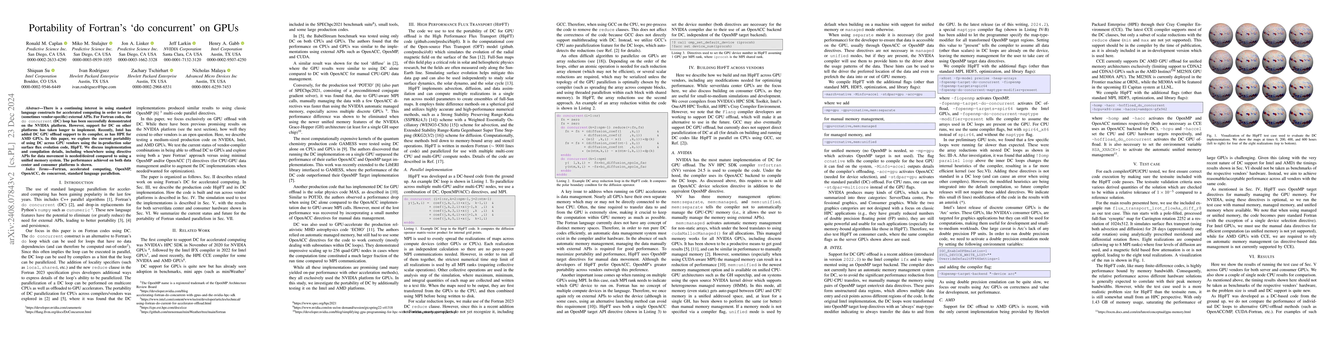 Thumbnail for Portability of Fortran's `do concurrent' on GPUs