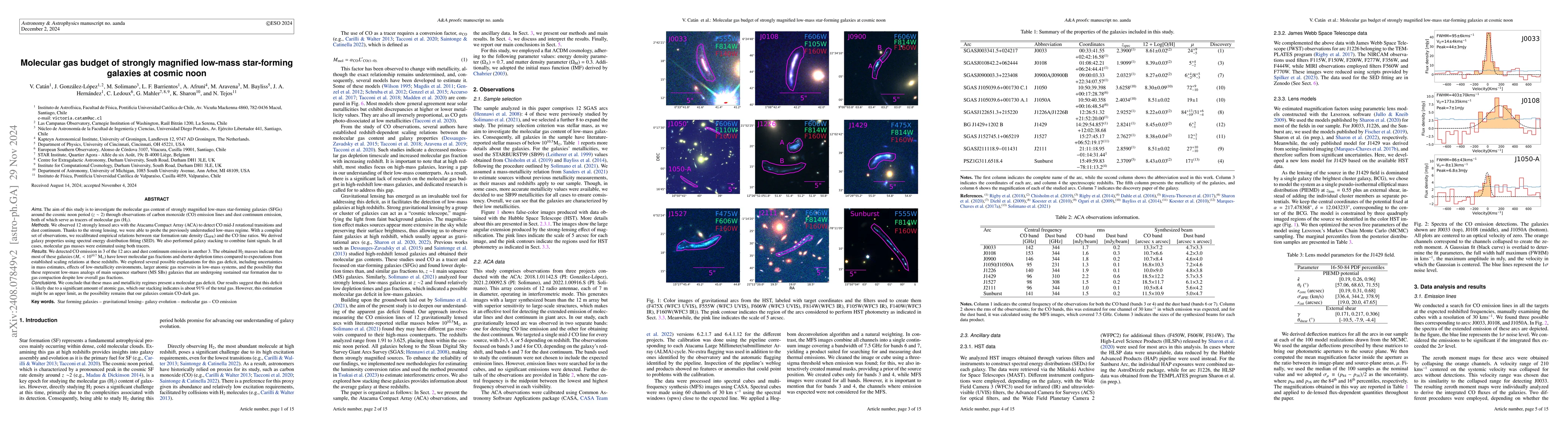 Thumbnail for Molecular gas budget of strongly magnified low-mass star-forming
  galaxies at cosmic noon