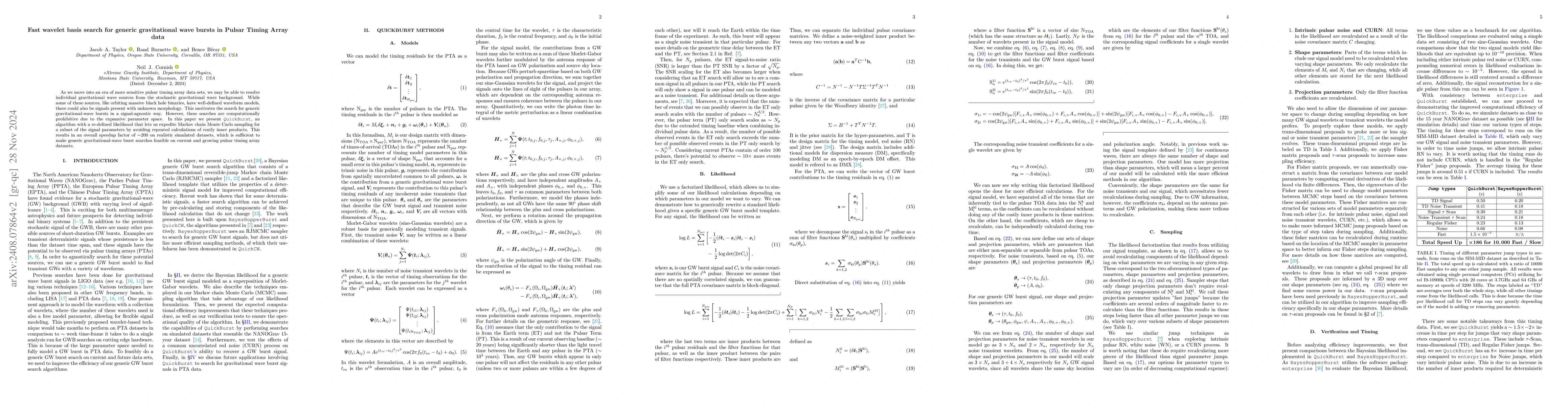 Thumbnail for Fast wavelet basis search for generic gravitational wave bursts in
  Pulsar Timing Array data