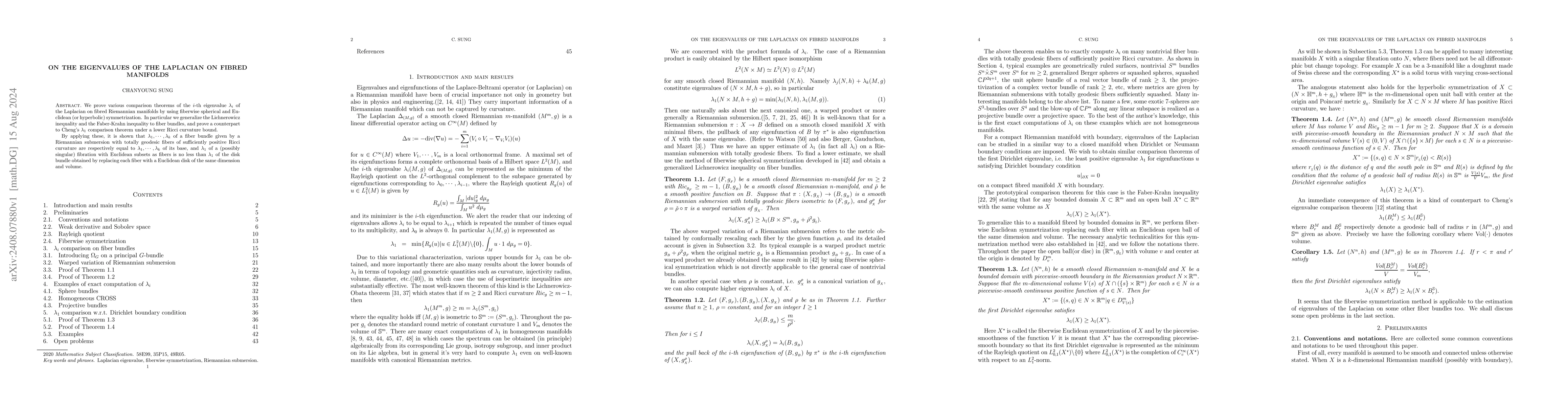 Thumbnail for On the eigenvalues of the Laplacian on fibred manifolds