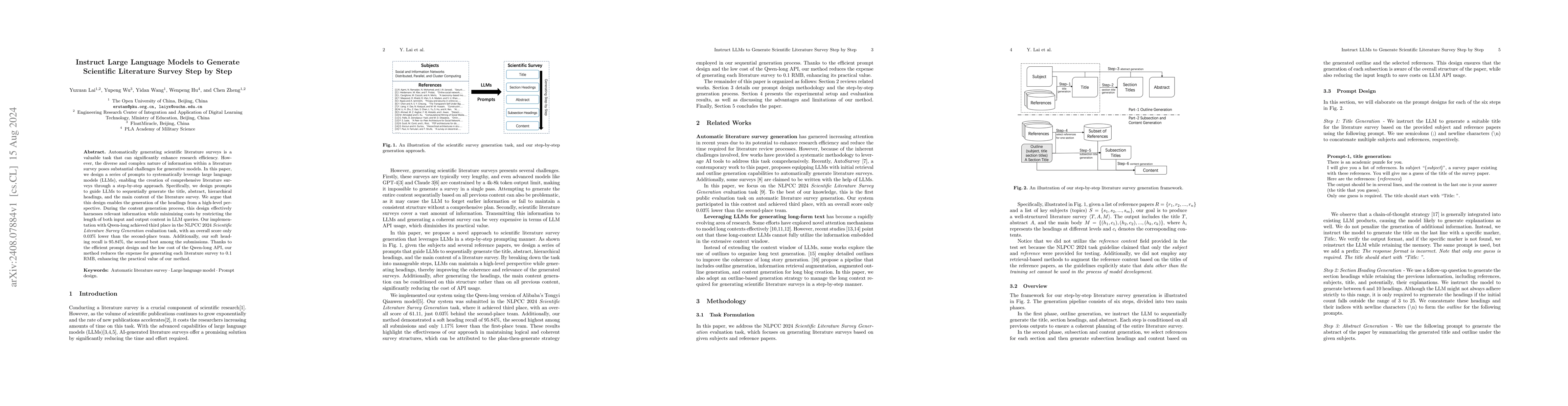 Thumbnail for Instruct Large Language Models to Generate Scientific Literature Survey
  Step by Step