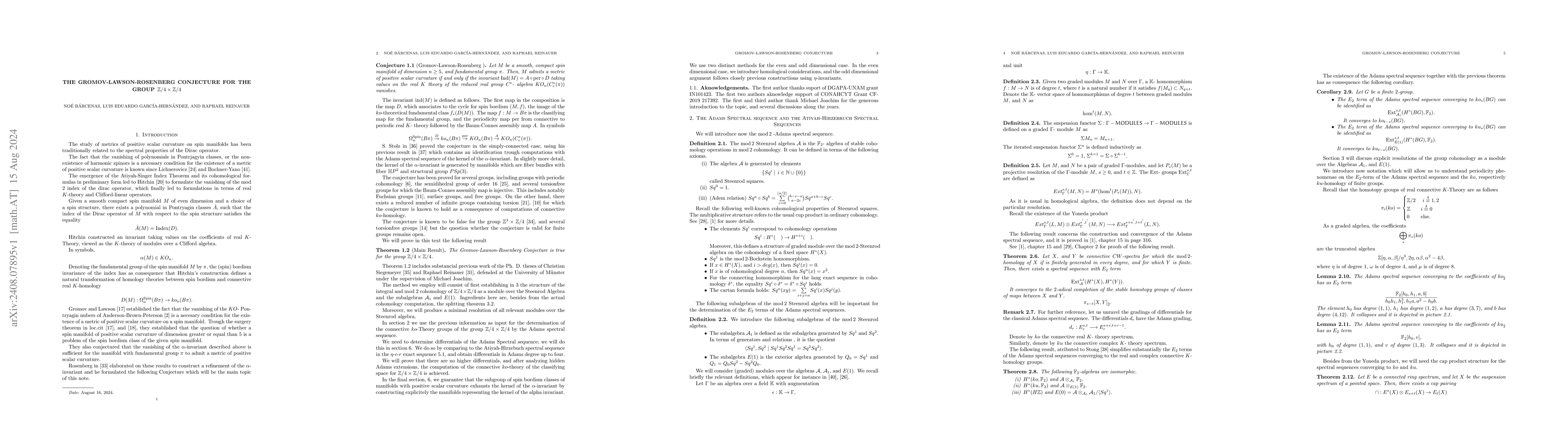 Thumbnail for The Gromov-Lawson-Rosenberg Conjecture for Z/4xZ/4