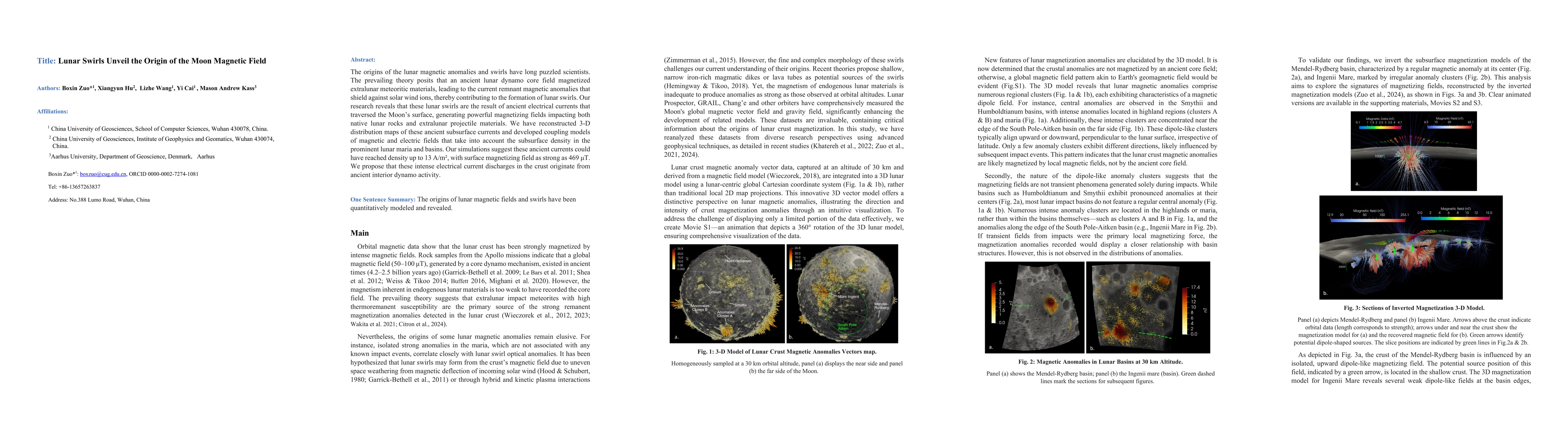 Thumbnail for Lunar Swirls Unveil the Origin of the Moon Magnetic Field