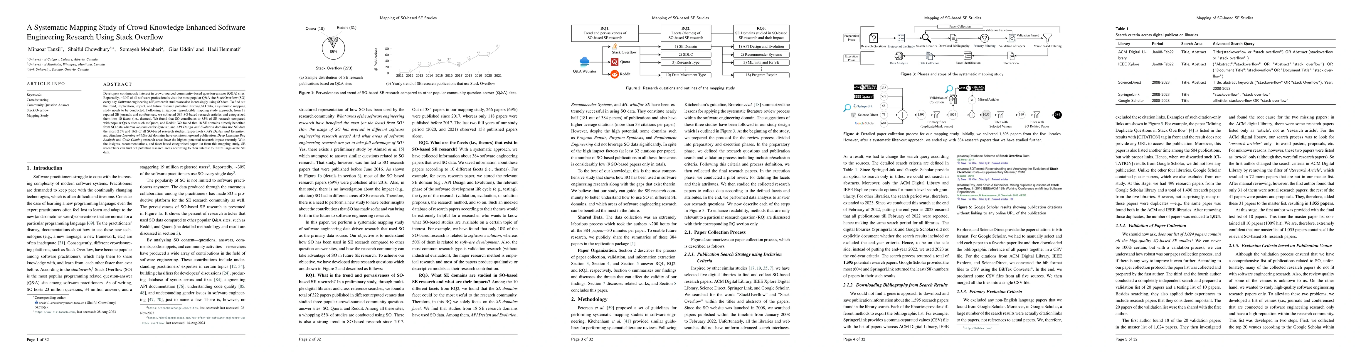 Thumbnail for A Systematic Mapping Study of Crowd Knowledge Enhanced Software
  Engineering Research Using Stack Overflow