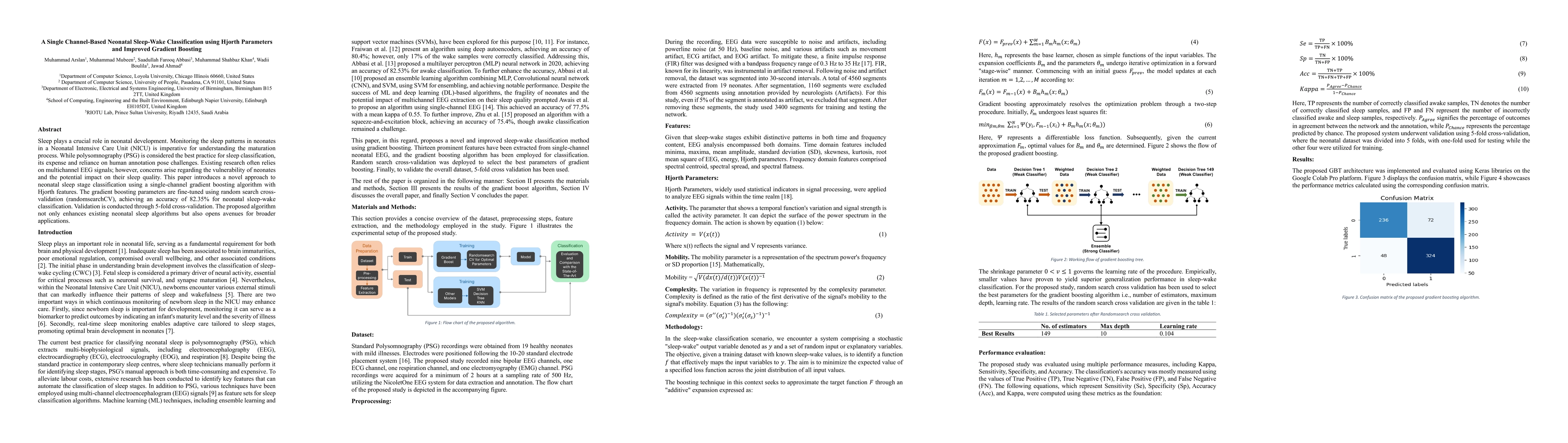 Thumbnail for A Single Channel-Based Neonatal Sleep-Wake Classification using Hjorth
  Parameters and Improved Gradient Boosting