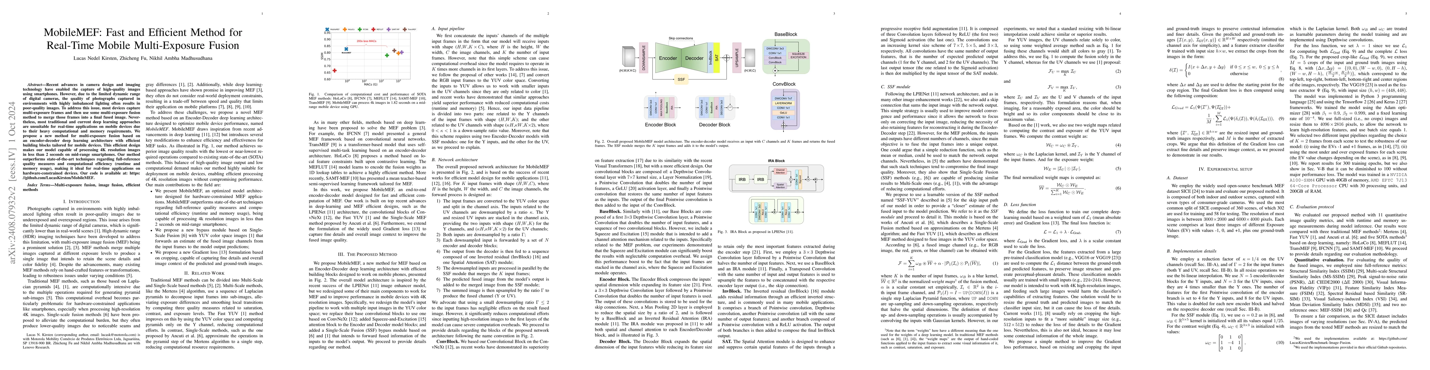 Thumbnail for MobileMEF: Fast and Efficient Method for Multi-Exposure Fusion