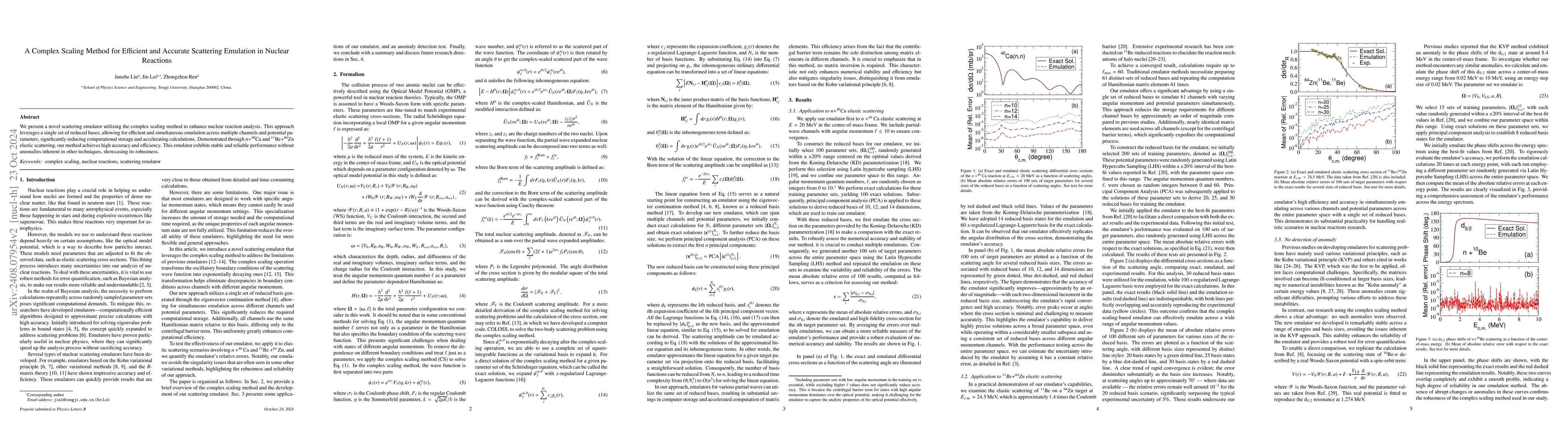Thumbnail for A Complex Scaling Method for Efficient and Accurate Scattering Emulation
  in Nuclear Reactions