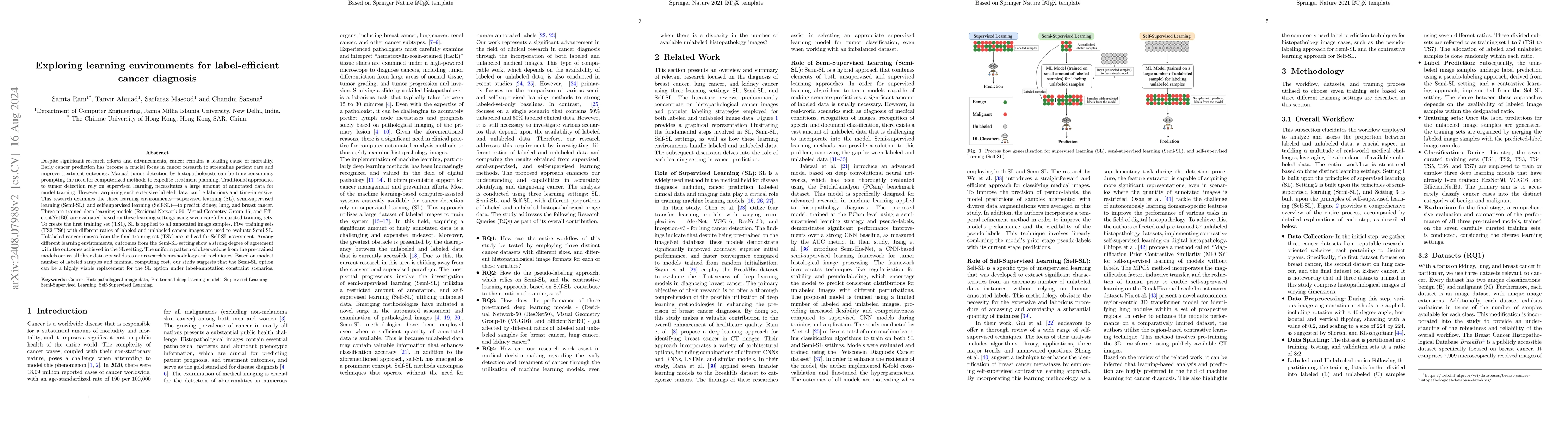 Thumbnail for Exploring learning environments for label\-efficient cancer diagnosis