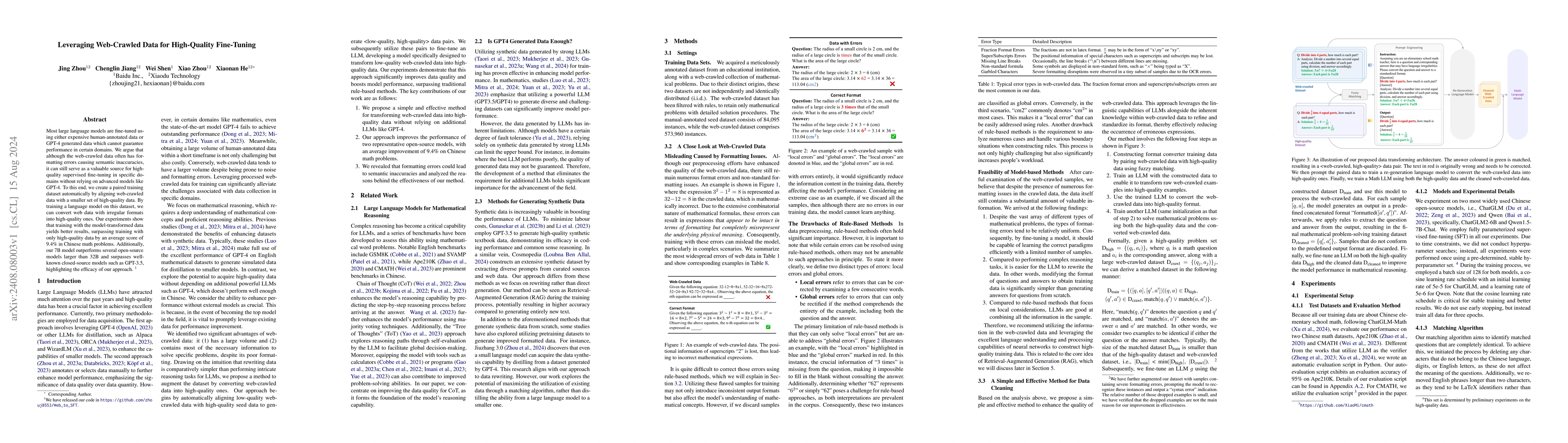 Thumbnail for Leveraging Web-Crawled Data for High-Quality Fine-Tuning