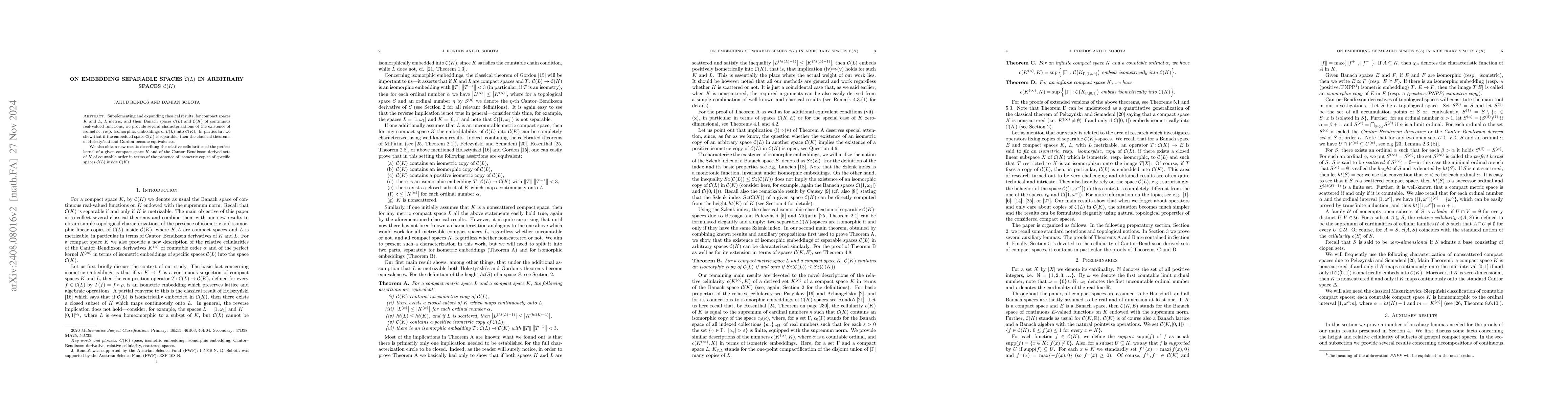 Thumbnail for On embedding separable spaces $\mathcal{C}(L)$ in arbitrary spaces
  $\mathcal{C}(K)$