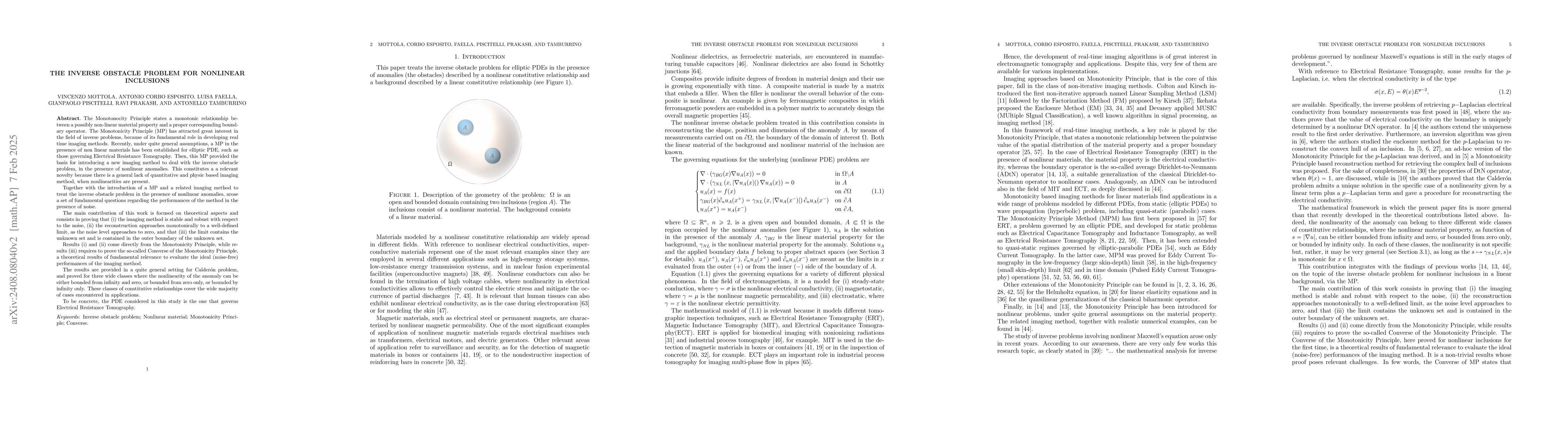 Thumbnail for The inverse obstacle problem for nonlinear inclusions