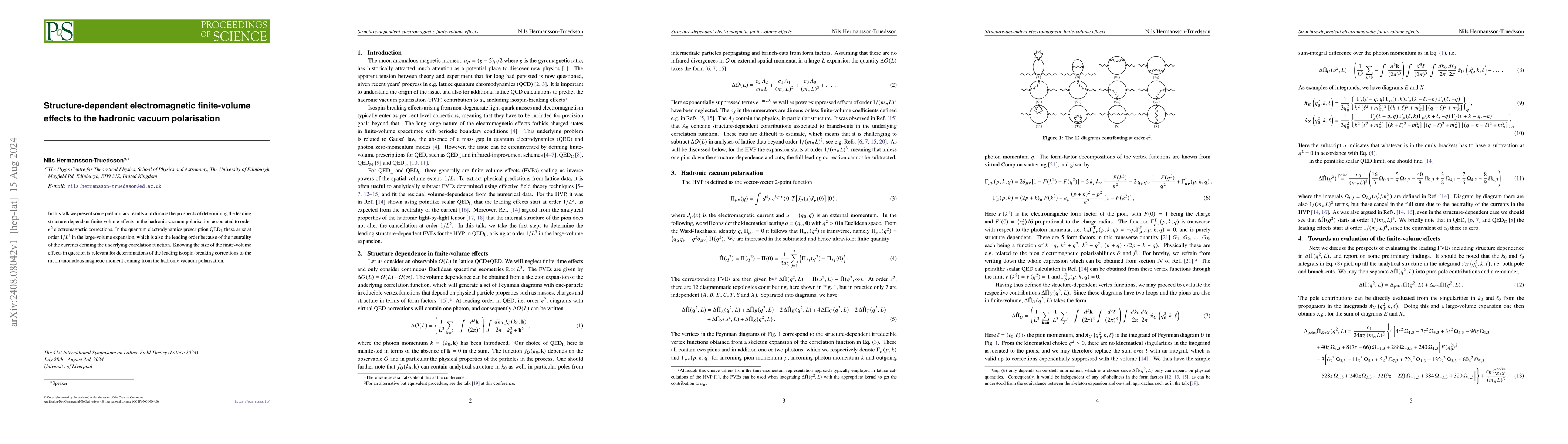 Thumbnail for Structure-dependent electromagnetic finite-volume effects to the
  hadronic vacuum polarisation