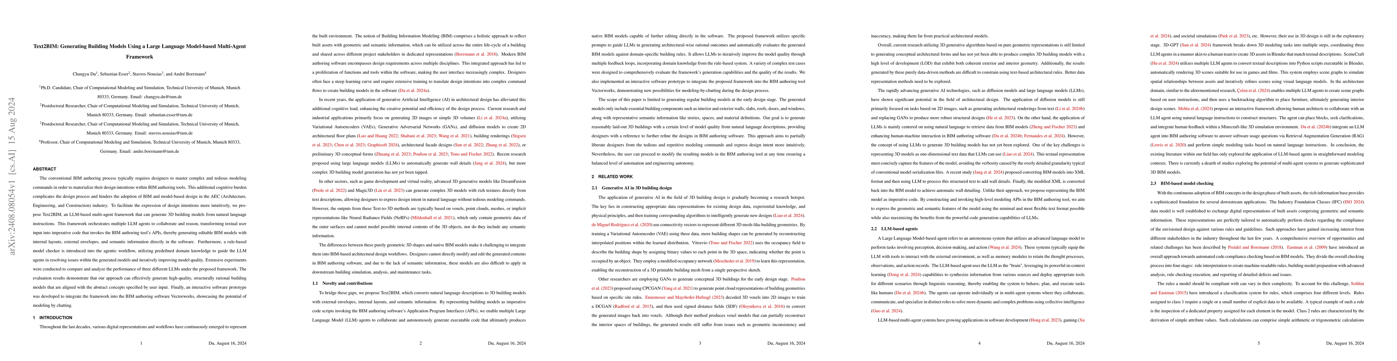 Thumbnail for Text2BIM: Generating Building Models Using a Large Language Model-based
  Multi-Agent Framework