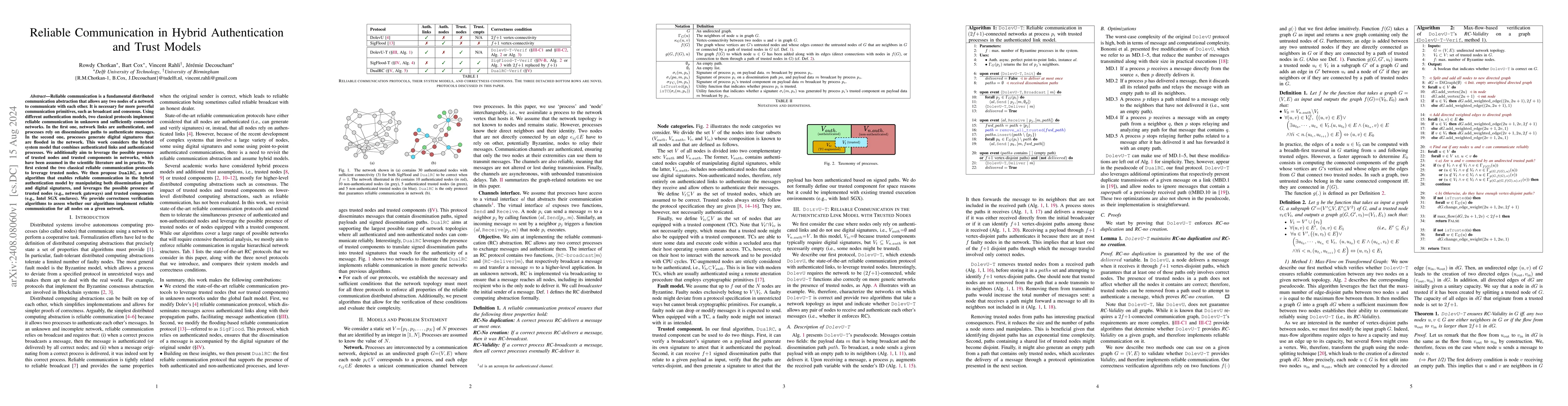Thumbnail for Reliable Communication in Hybrid Authentication and Trust Models