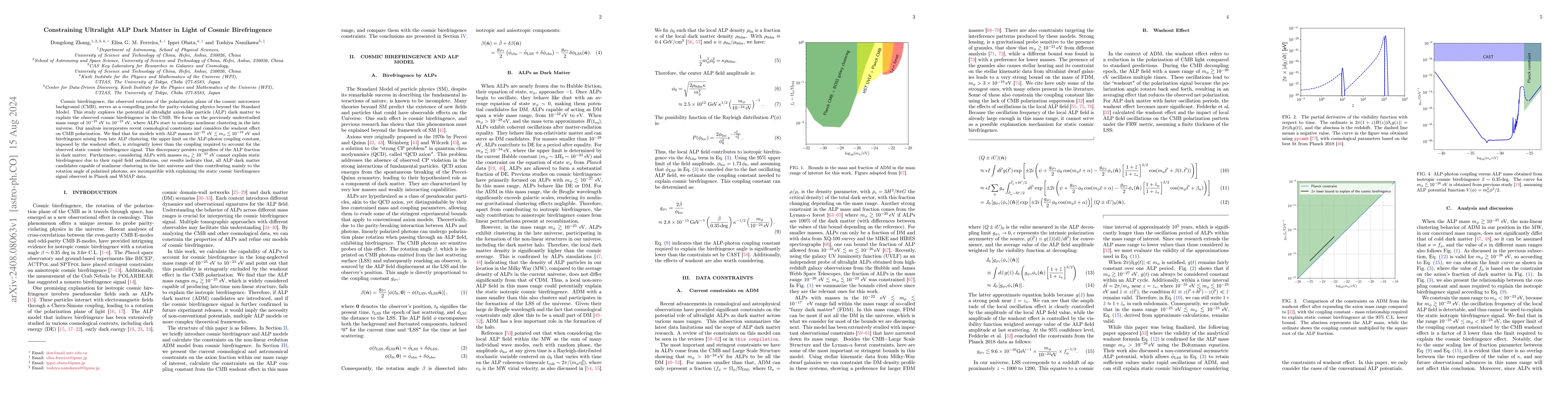 Thumbnail for Constraining Ultralight ALP Dark Matter in Light of Cosmic Birefringence