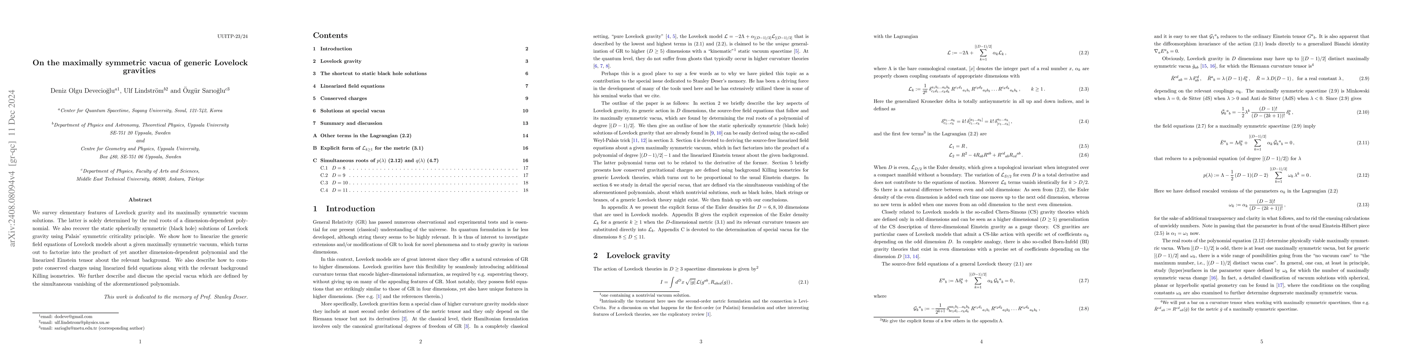 Thumbnail for On the maximally symmetric vacua of generic Lovelock gravities