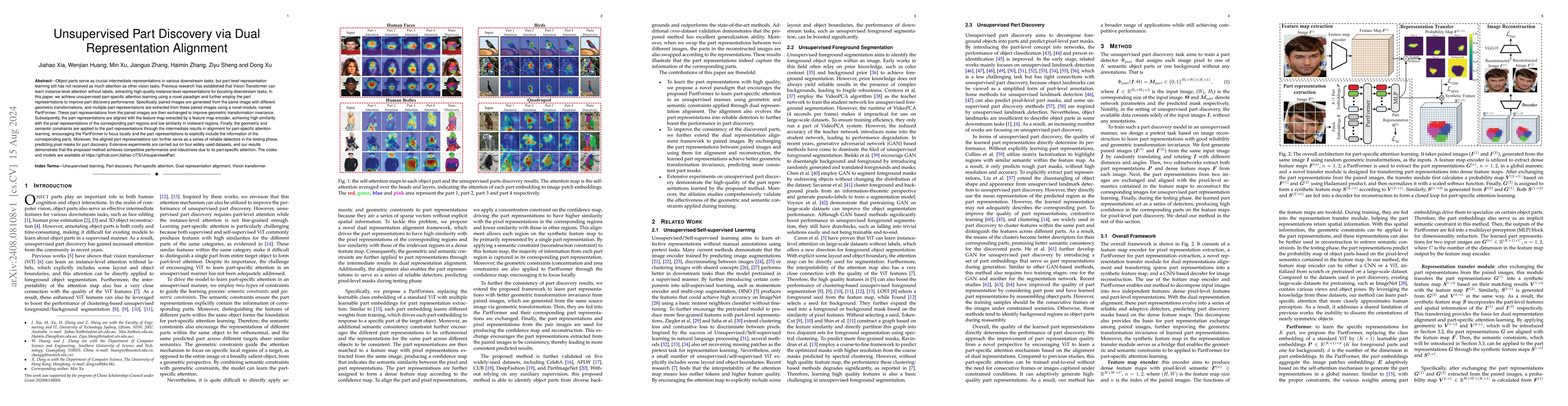 Thumbnail for Unsupervised Part Discovery via Dual Representation Alignment