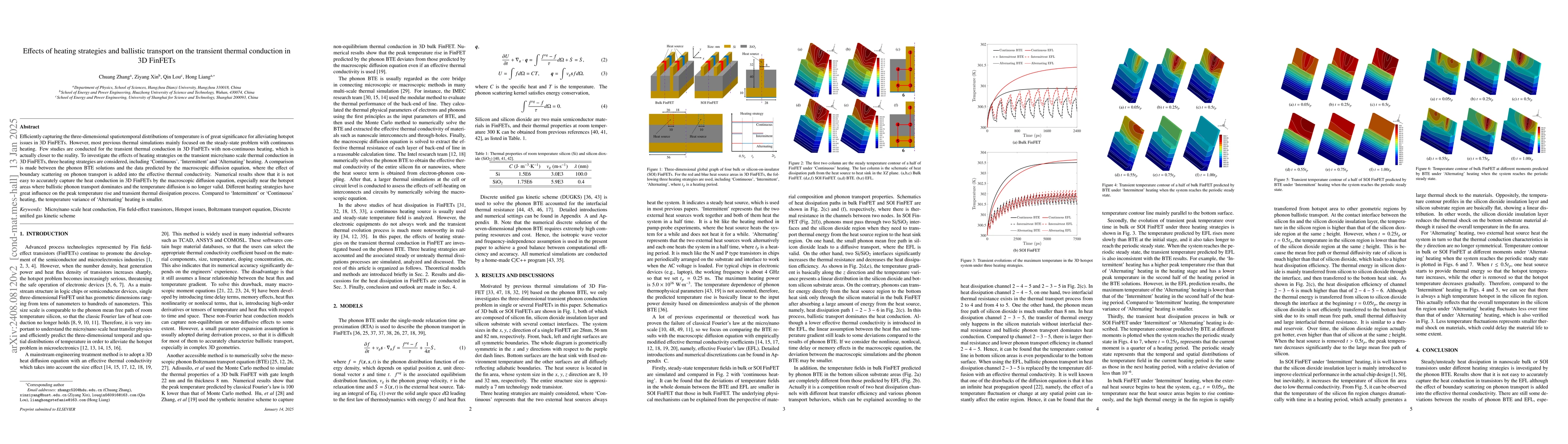 Thumbnail for Study of non-diffusive thermal behaviors in nanoscale transistors under
  different heating strategies