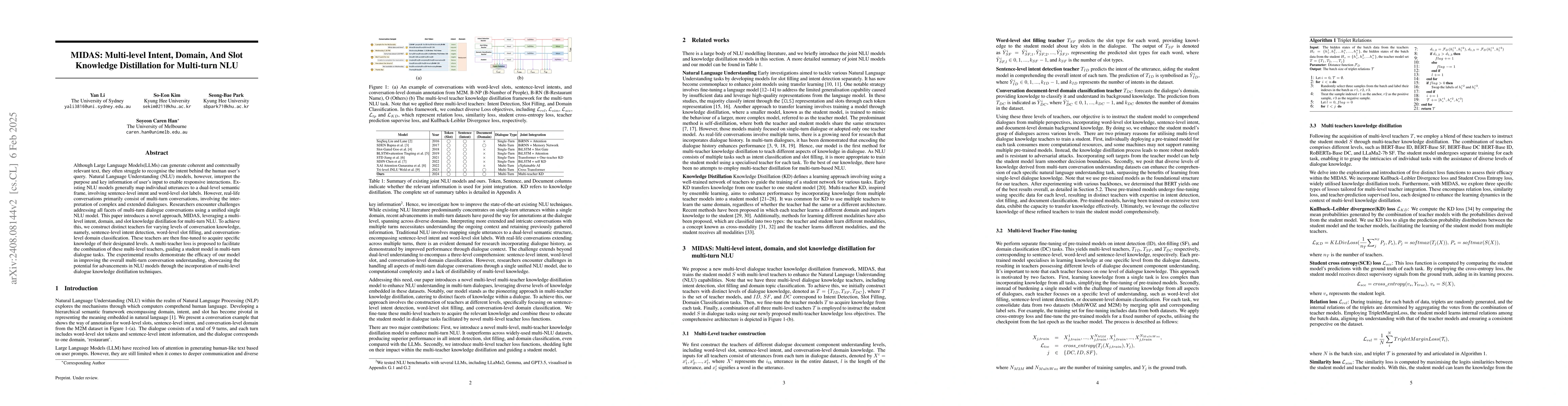 Thumbnail for MIDAS: Multi-level Intent, Domain, And Slot Knowledge Distillation for
  Multi-turn NLU