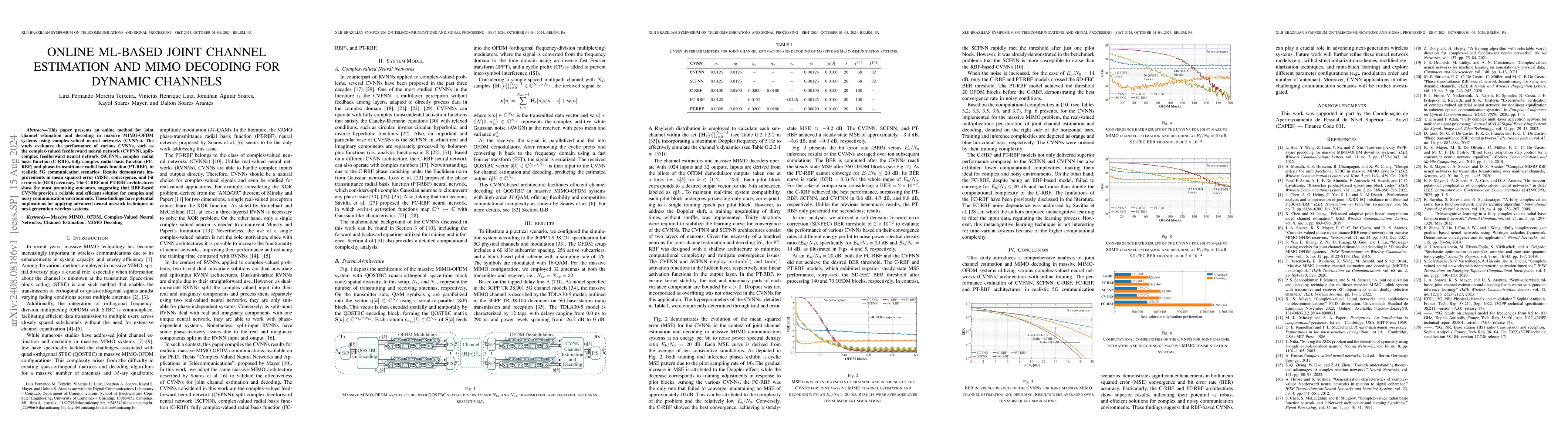 Thumbnail for Online ML-based Joint Channel Estimation and MIMO Decoding for Dynamic
  Channels