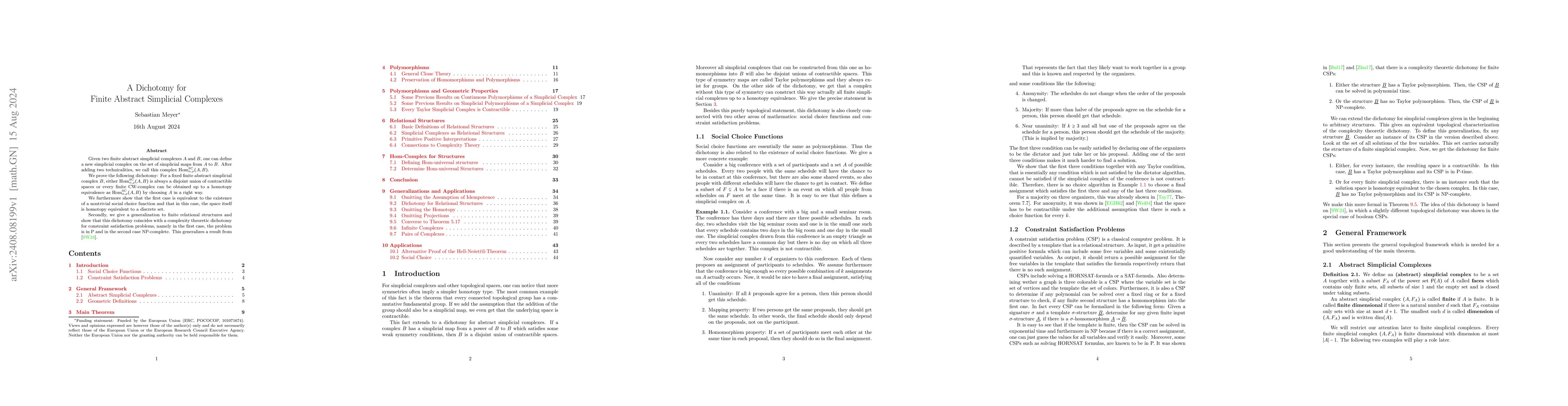 Thumbnail for A Dichotomy for Finite Abstract Simplicial Complexes