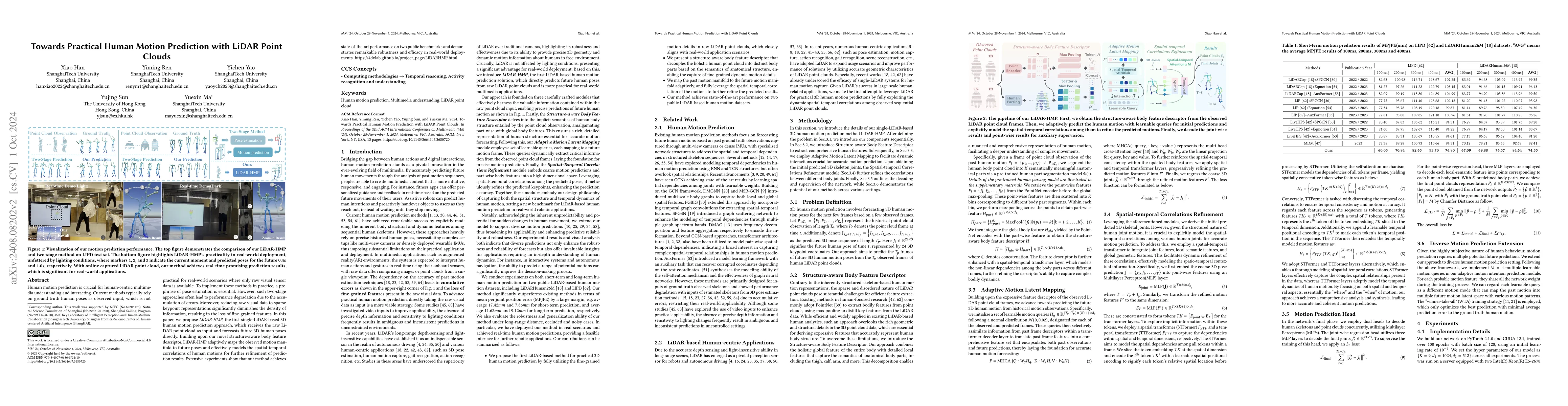 Thumbnail for Towards Practical Human Motion Prediction with LiDAR Point Clouds